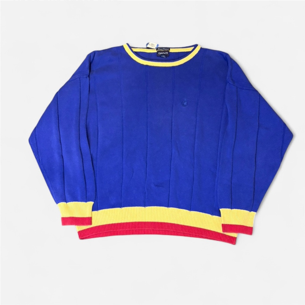 VINTAGE GANT HAND FRAMED SWEATER MENS 3X vintage gant Sweater multicolor mens 3x